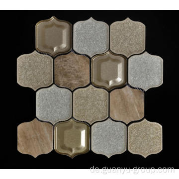 Beige Porzellan Hintergrundwand ebnet Mosaik